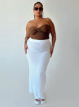 product Belle Knit Maxi Skirt White Curve Princess Polly  Maxi 