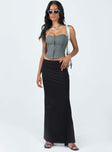 product Karley Low Waist Maxi Skirt Black Princess Polly  Maxi 