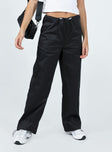 product Princess Polly High Waisted Pants  Connels Parachute Pants Black