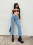 product Princess Polly Mid Rise  Damika Wide Leg Denim Jeans