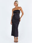 product Princess Polly Square Neck  Bellwood Strapless Maxi Dress Black