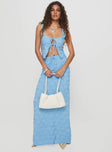 Giulia Knit Maxi Skirt Blue