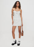 Olivine Skort Blue / White Check