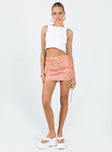 Front view of model wearing  front Ludo Mini Skirt Pink Princess Polly  Mini Skirts 