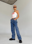 product Princess Polly High Waisted  Downtown Slouched Jeans Denim