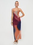 front view of model wearing Princess Polly Amoret Maxi Dress Multi Scoop Neck 