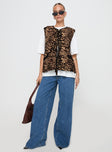 Samual Quilted Vest Leopard