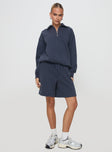 Dream Fleece Longline Shorts Navy