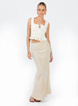 product Jodie Maxi Skirt Oatmeal Princess Polly  Maxi 