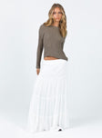 product Miriah Maxi Skirt White Low Impact Princess Polly  Maxi Maxi 