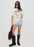 Snoopy Championship Oversized Tee White