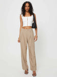 product Princess Polly High Waisted Pants  Caley Asymmetric Waistband Pants Beige