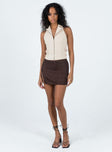 product Cambor Mini Skirt Brown Princess Polly  Mini Skirts 