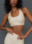 Latte active crop top