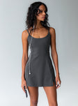 Grey active mini dress