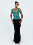 product Princess Polly Sleeveless Plunger  Some Like It Hot Lace Corset Teal