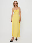 Eleanora Maxi Dress Lemon Yellow