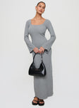 Kattan Long Sleeve Maxi Dress Grey