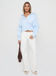 Ellanor Low Rise Slouch Denim Jean White