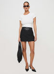 Grant My Wish Mini Skort Black Petite