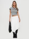 The Escape Midi Skirt White