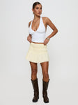 Esmee Shirred Mini Skirt Yellow