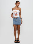 Waverlie Mini Skirt Denim