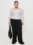 Montana Knit Pants Black Curve