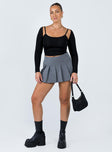 product Motel Senona Skirt Pinstripe Grey Princess Polly  Mini Skirts 