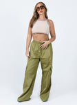 product Princess Polly Low Rise Pants Low Rise Pants  Lista Elastic Pocket Pants Green