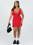 product Princess Polly Scoop Neck  Nellie Mini Dress Red Polka Dot