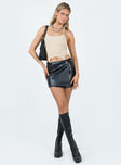 product Motel Rolo Skirt PU Black Princess Polly  Mini Skirts 