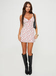 Karena Mini Dress White / Red Floral Tall