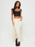 Madame Lace Maxi Skirt Cream Petite