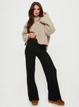 product Princess Polly High Waisted Pants High Waisted Pants High Waisted Pants  Montana Knit Pants Black