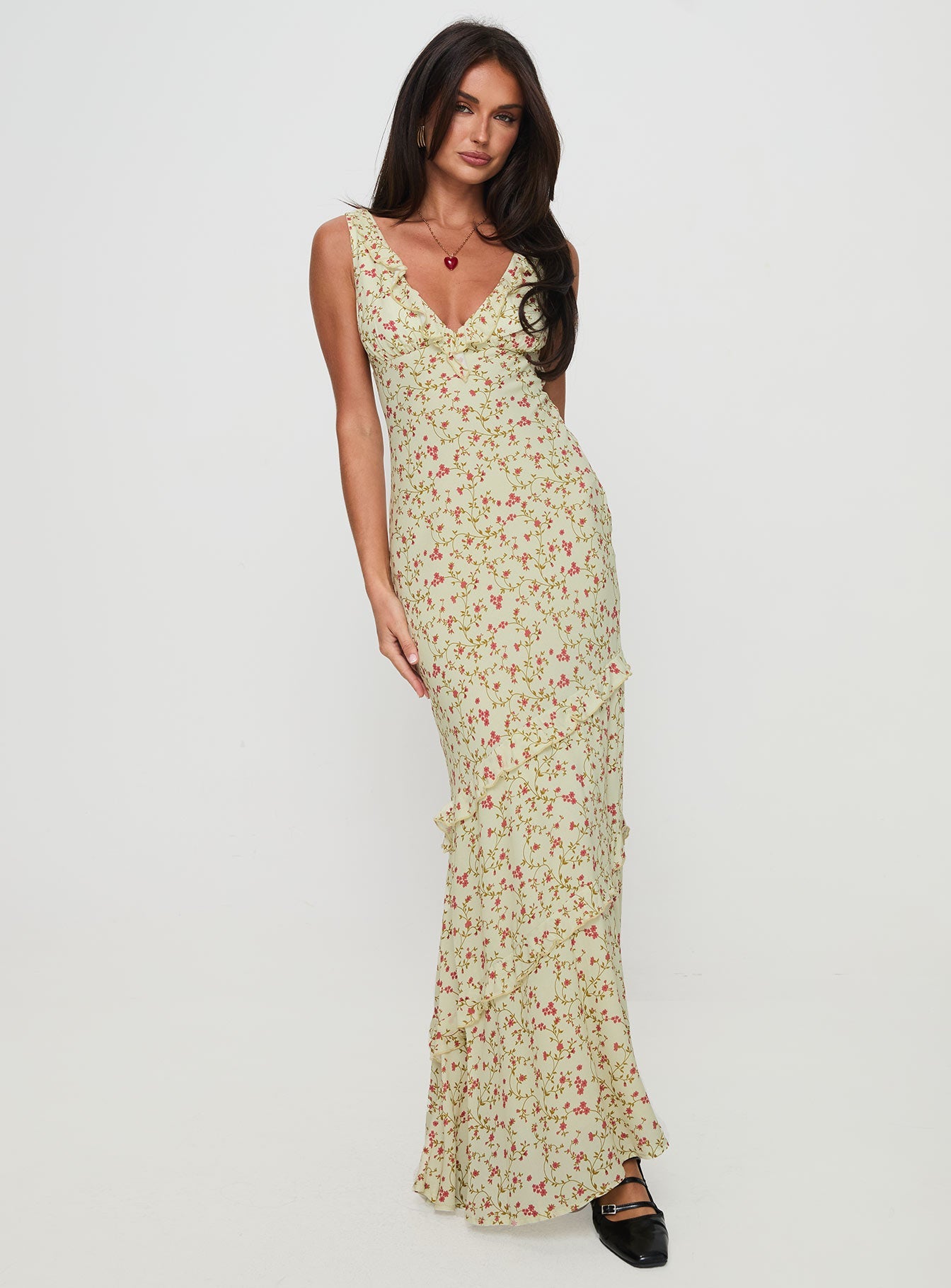 Collective Dress - Ridgewood Maxi Dress Beige Floral sixth image