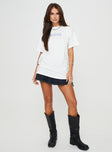 product Princess Polly Half Sleeves High Neck  High Speed Oversized Tee White