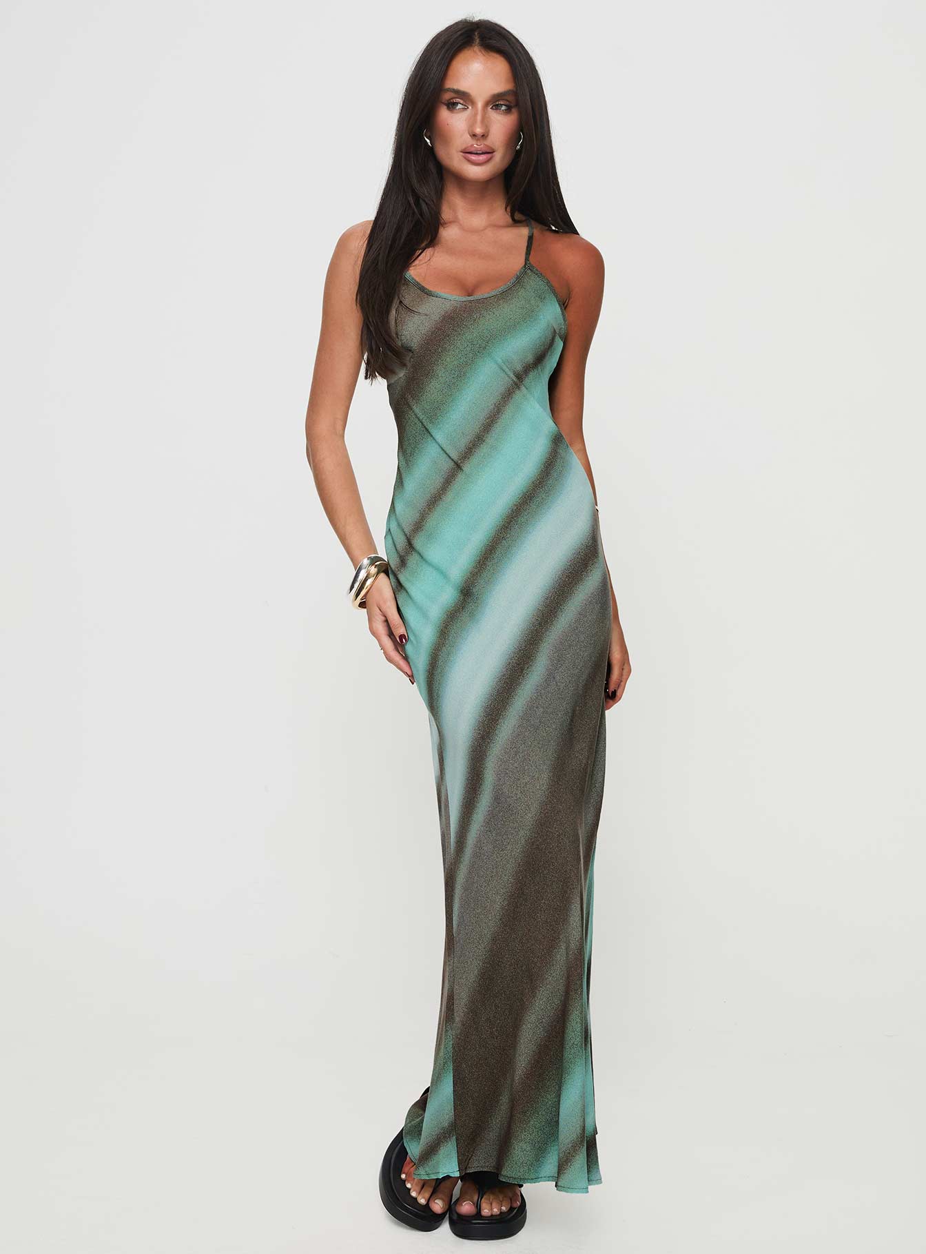 Shop Formal Dress - Otillie Maxi Dress Blue Multi sixth image