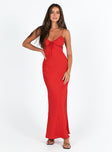 product Princess Polly Asymmetric Neckline  Emily Maxi Dress Red