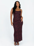 product Princess Polly Crew Neck  Knox Maxi Dress Black / Red Floral