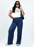 product Princess Polly High Waisted Pants  Archer Pants Pinstripe Navy