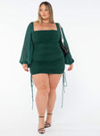 product Princess Polly Asymmetric Neckline  Aleena Mini Dress Green Curve