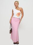 Fluttering Maxi Skirt Pink Stripe