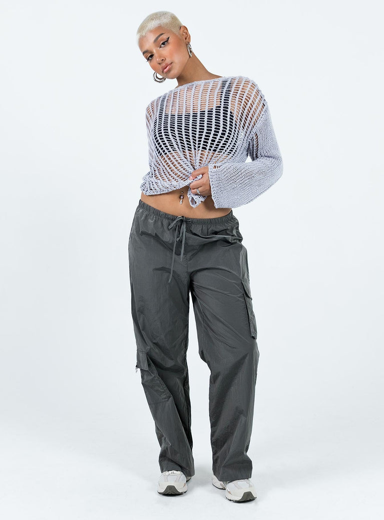 product Princess Polly High Waisted Pants  Fernando Parachute Pants Slate