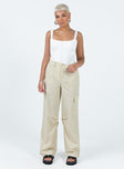 product Princess Polly  Pegley Nylon Cargo Pants Beige