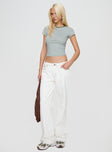 Gage Contrast Stitch Jeans White