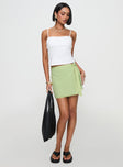 Isaak Wrap Mini Skirt Sage