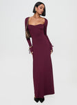 Dalzine Maxi Dress Burgundy