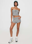 Kaleisha Strapless Set Grey