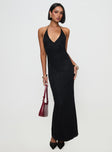 Beautie Halter Maxi Dress Black